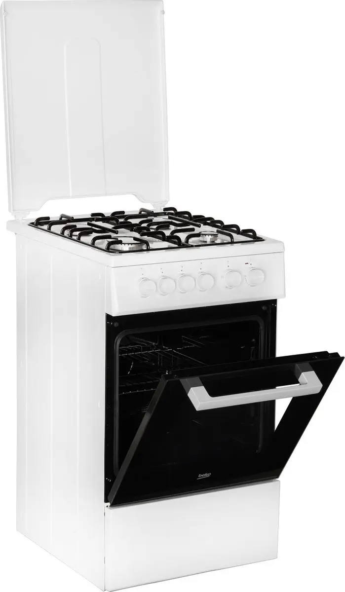 Beko FSS52001DWNL Vrijstaand Gasfornuis 4 Zones - Wit