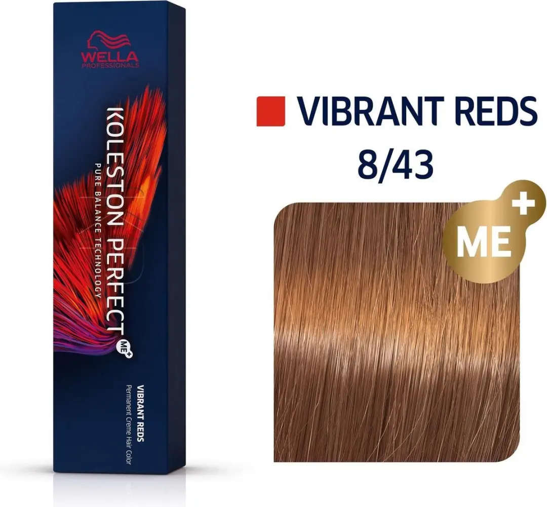 Wella Professionals Koleston Perfect Me+ Haarverf 8/43 Rood 60ml