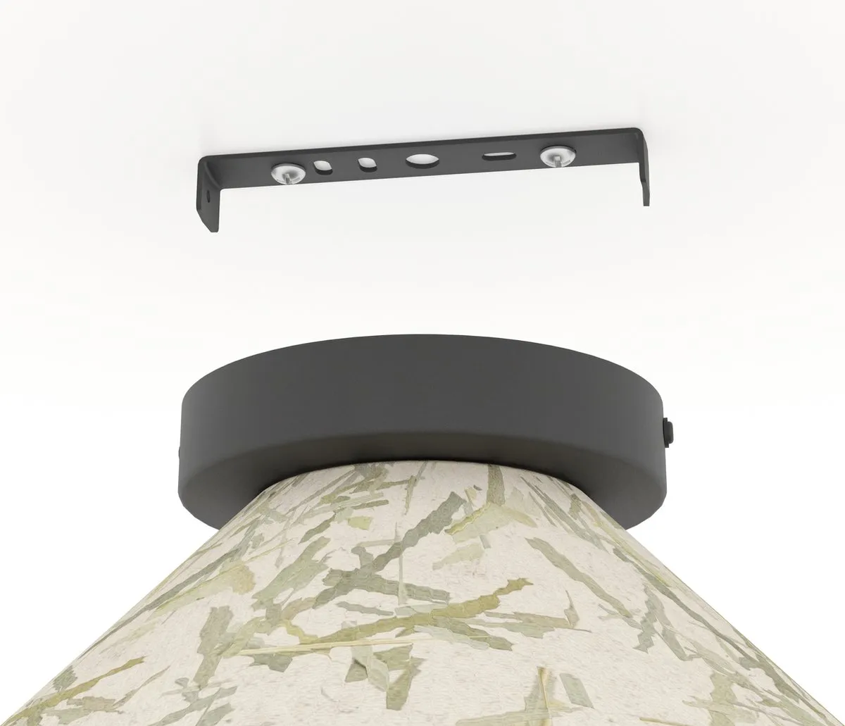 Eglo Oxpark Plafondlamp E27 Ø42cm - Zwart/Wit/Groen