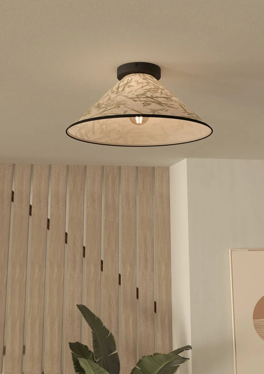 Eglo Oxpark Plafondlamp E27 Ø42cm - Zwart/Wit/Groen