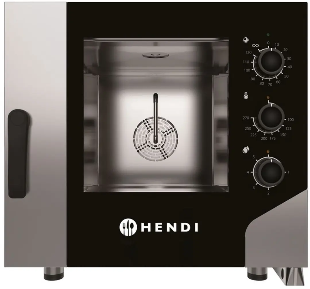 HENDI Combidampoven 73x85,5x70cm - Zilver - 5x GN 1/1