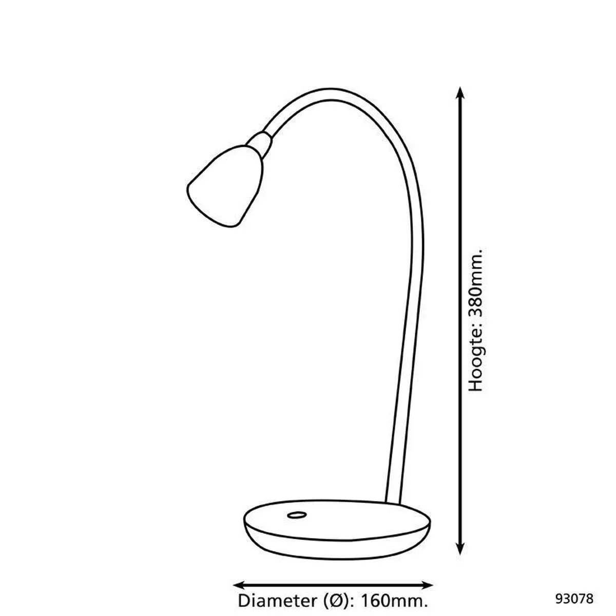 Eglo Durengo LED Tafellamp - Wit/Chroom 2.5W