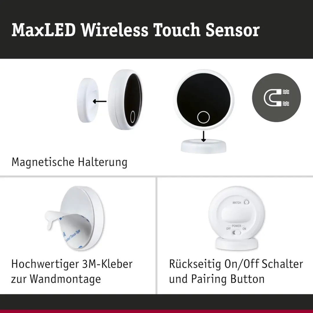 Paulmann 71227 MaxLED Sensor DC3V - Wit/Zwart