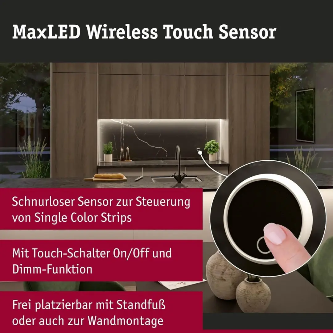 Paulmann 71227 MaxLED Sensor DC3V - Wit/Zwart