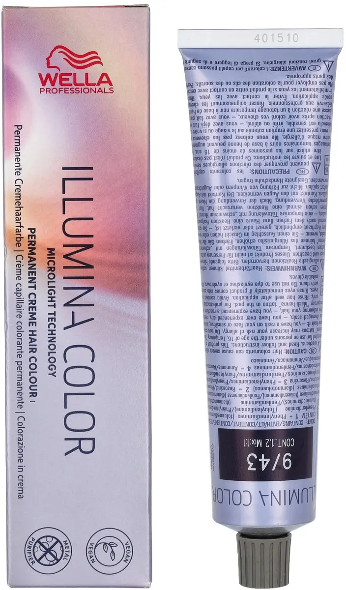 Wella Professionals Illumina Color 9/43 Haarverf - 150ml - Zwart