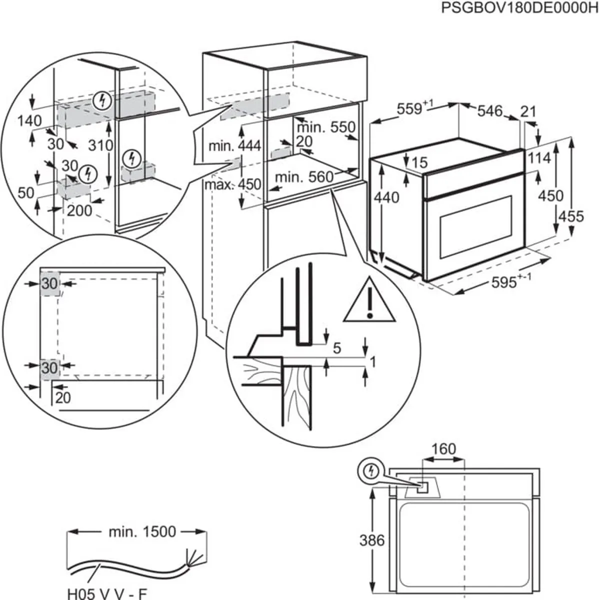 AEG KME768080T Combi-oven 43L - 1000W Magnetron - Zwart