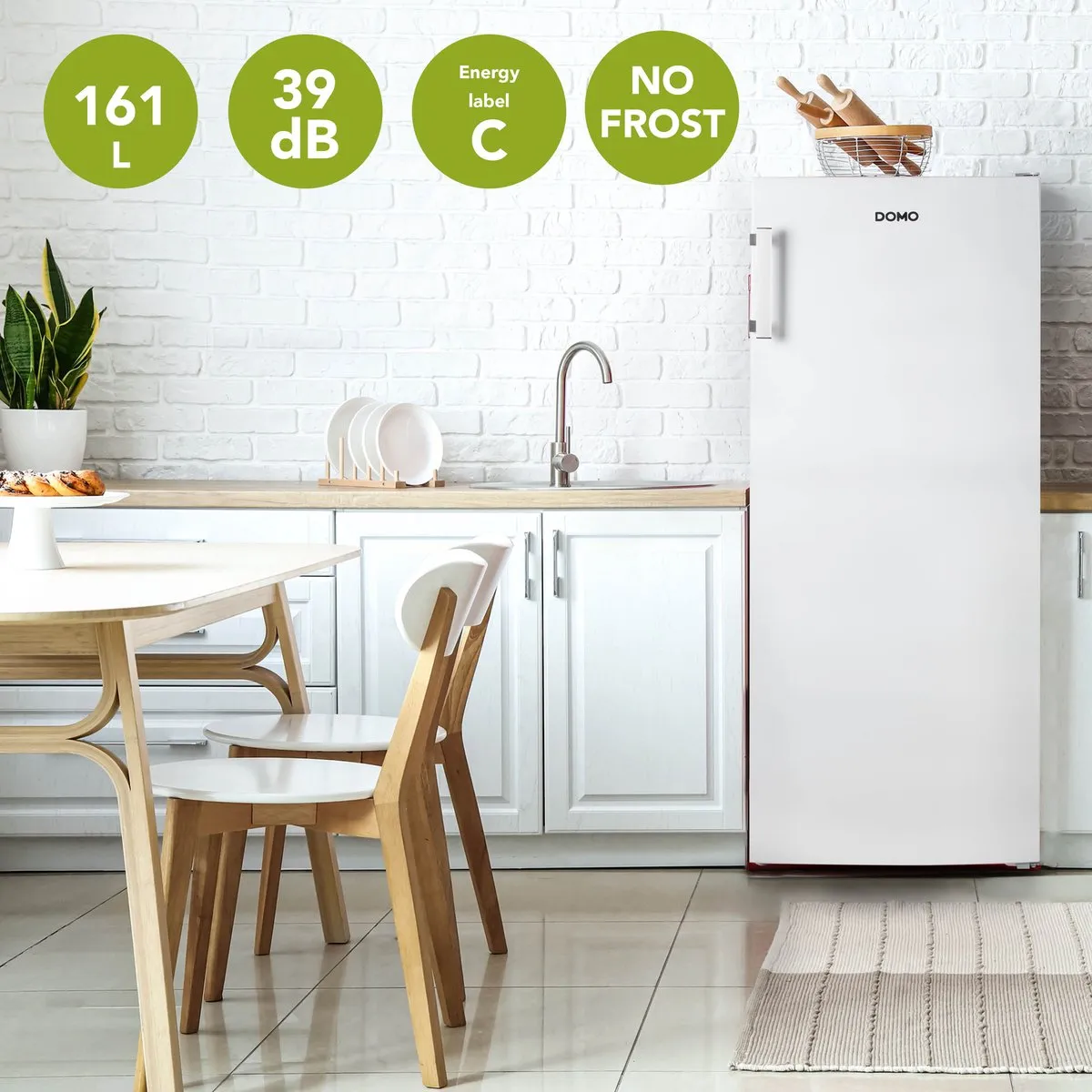 Domo DO91203F Vriezer 161L - No Frost - Wit