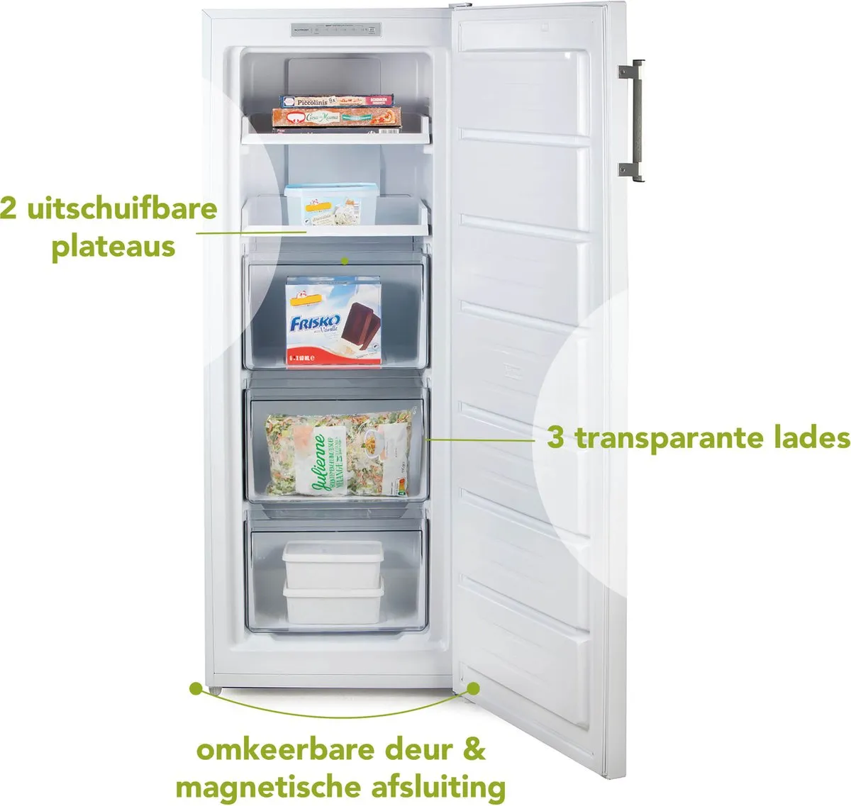 Domo DO91203F Vriezer 161L - No Frost - Wit