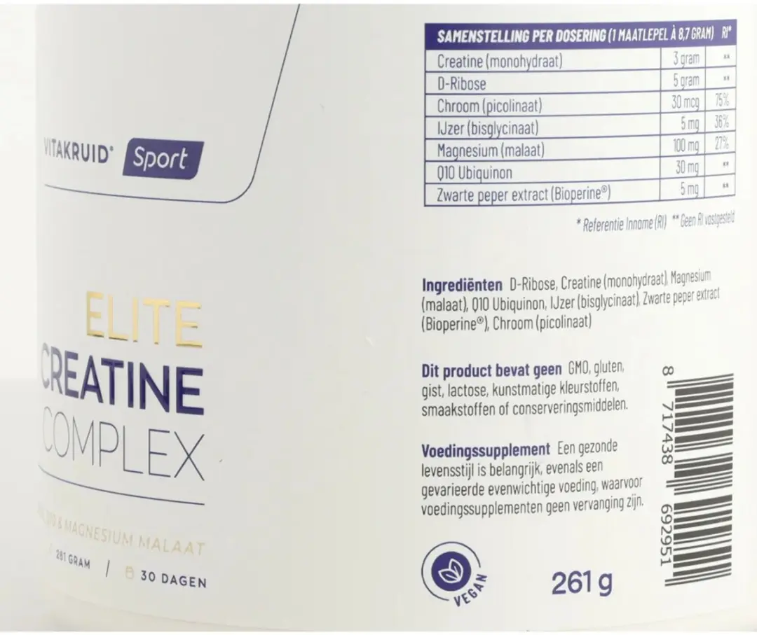 Vitakruid Elite Creatine Monohydraat Complex