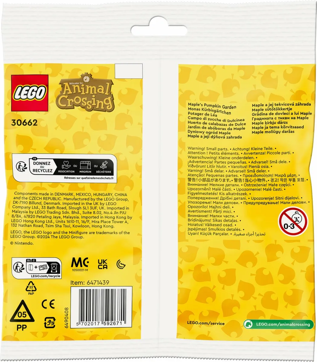 LEGO Animal Crossing Maple's Pompoentuin 30662 - 29 Stukken