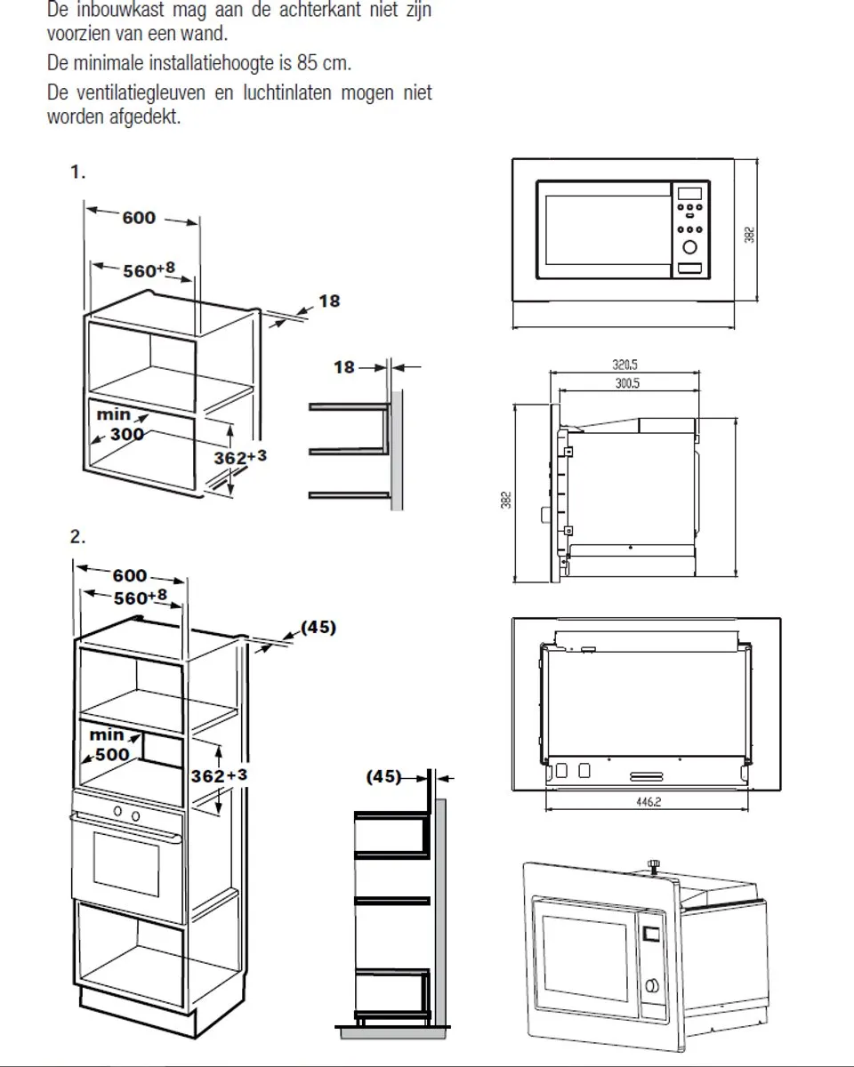 Beko BMOB17131X - Inbouwmagnetron