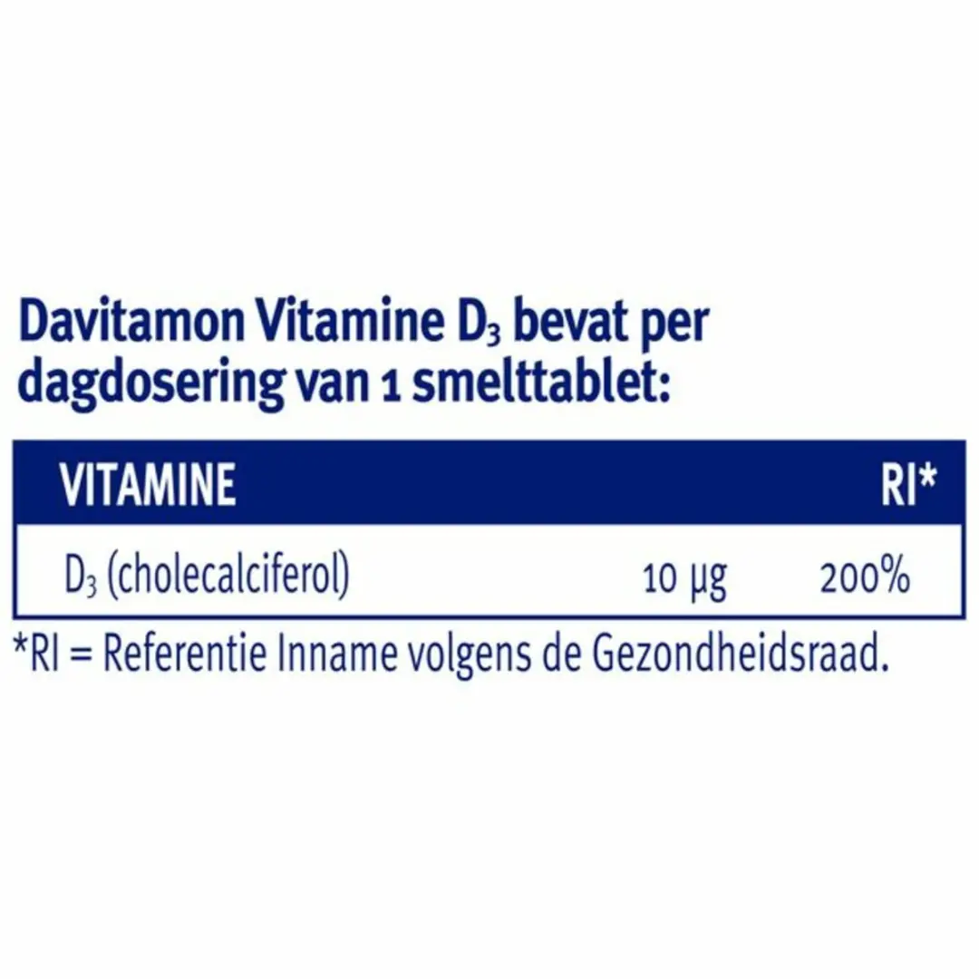 Davitamon Vitamine D 10 MCG Smelttabletten - 4x150 Stuks