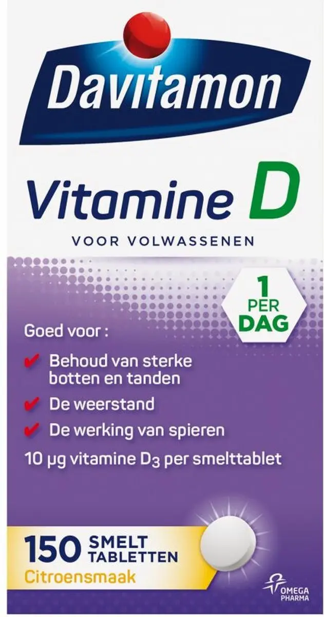 Davitamon Vitamine D 10 MCG Smelttabletten