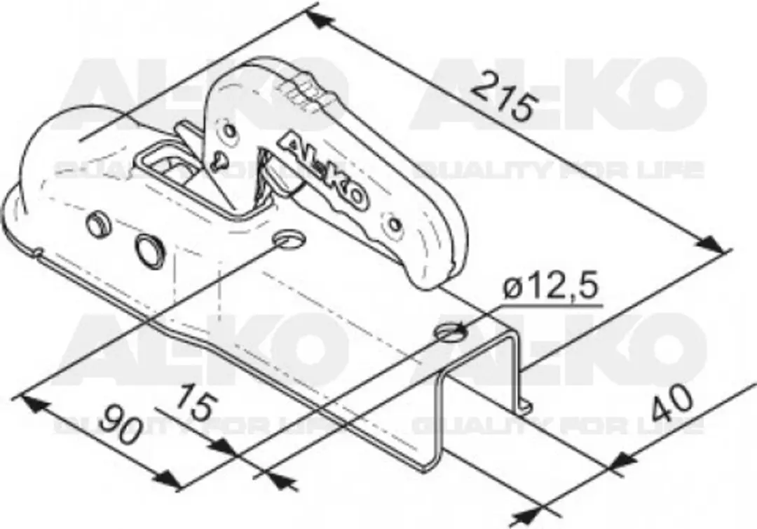 AL-KO AK 7-I Koppeling 750kg - 40mm Transparant - afbeelding 6 van 6