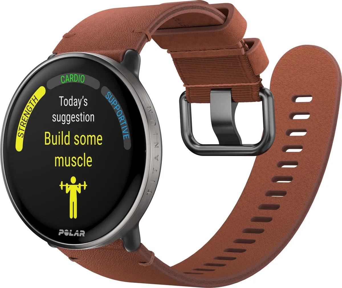 Polar Ignite 3 Titanium Smartwatch - 43mm - Brons