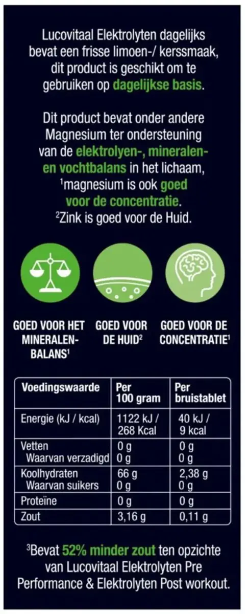 Lucovitaal Elektrolyten Bruistabletten - 10 Stuks