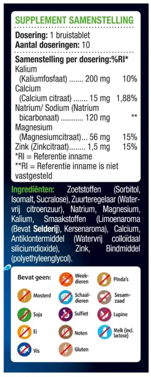 Lucovitaal Elektrolyten Bruistabletten - 10 Stuks