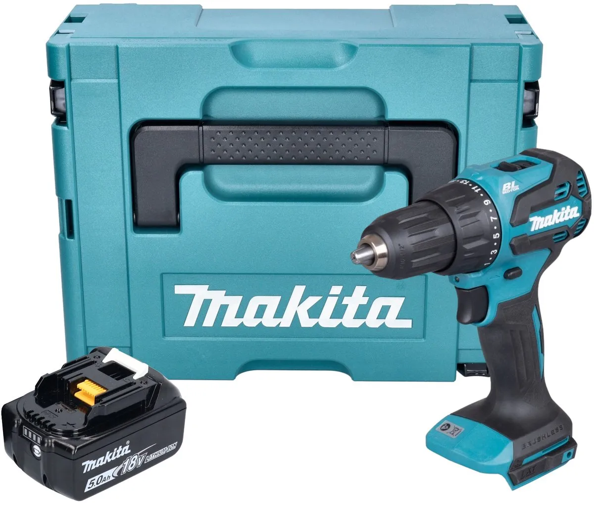 Makita DHP490T1J Klopboormachine 18V 65Nm Borstelloos