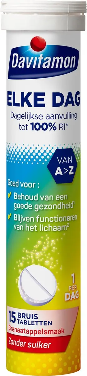 Davitamon Elke Dag Complete Multivitaminen 15 Bruistabletten