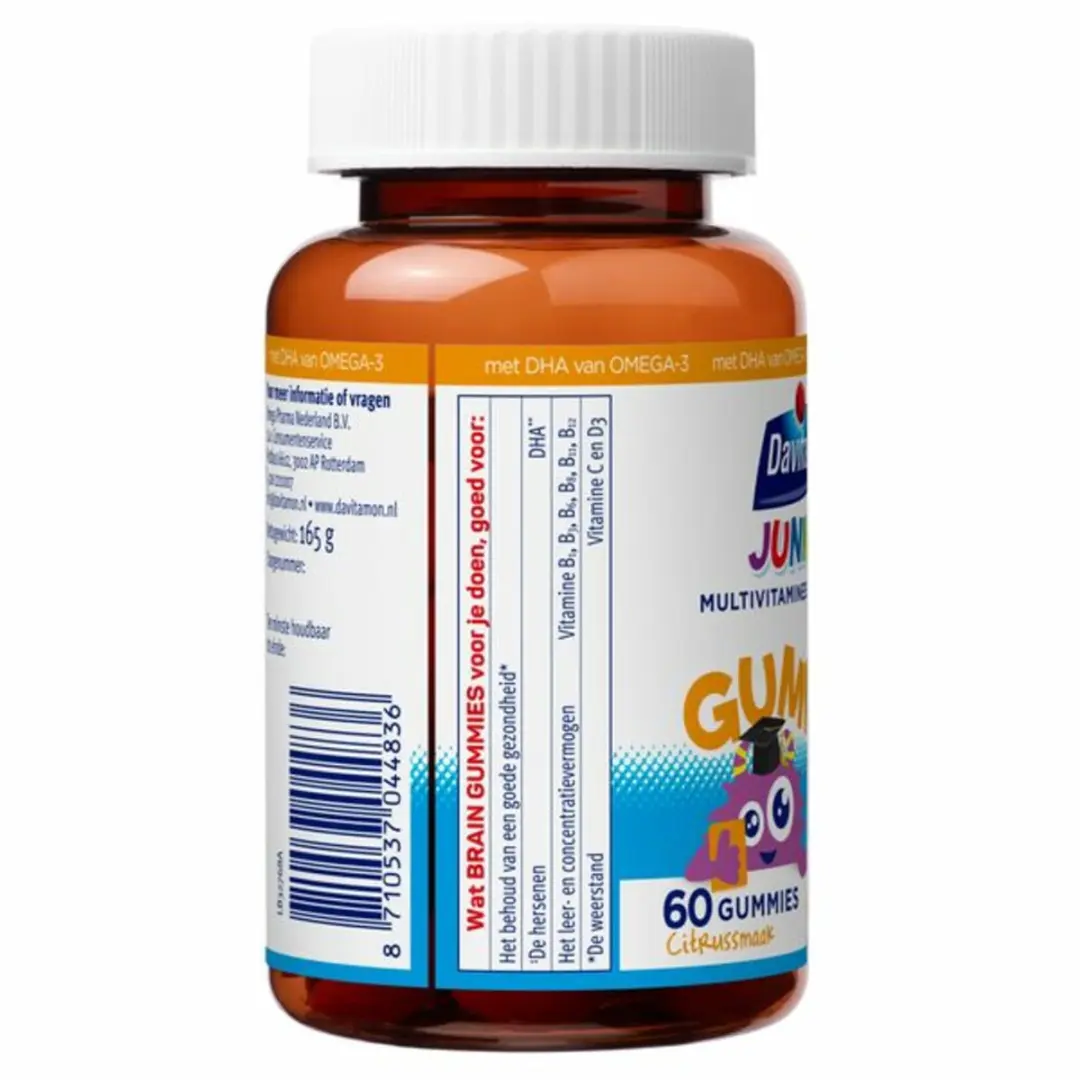 Davitamon Junior Brain Multivitamines - 120 Gummies - Citrus