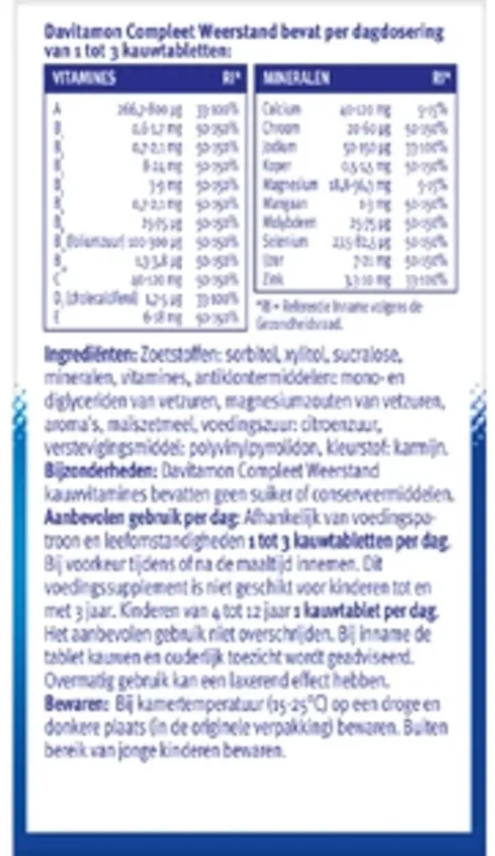 Davitamon Compleet Weerstand Bosvruchten Kauwtabletten - 240g
