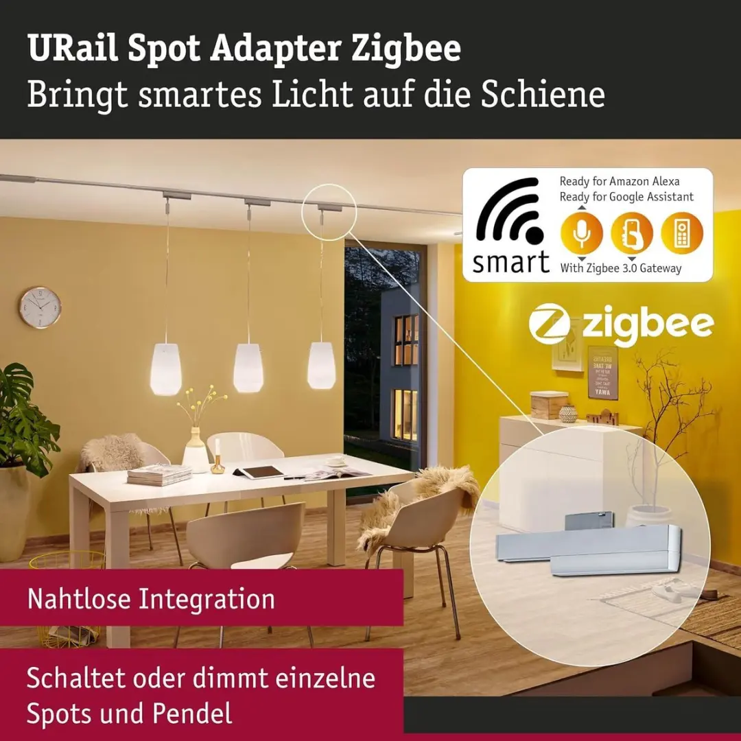 Paulmann URail Zigbee 3.0 Railadapter - Mat Chroom - afbeelding 6 van 6