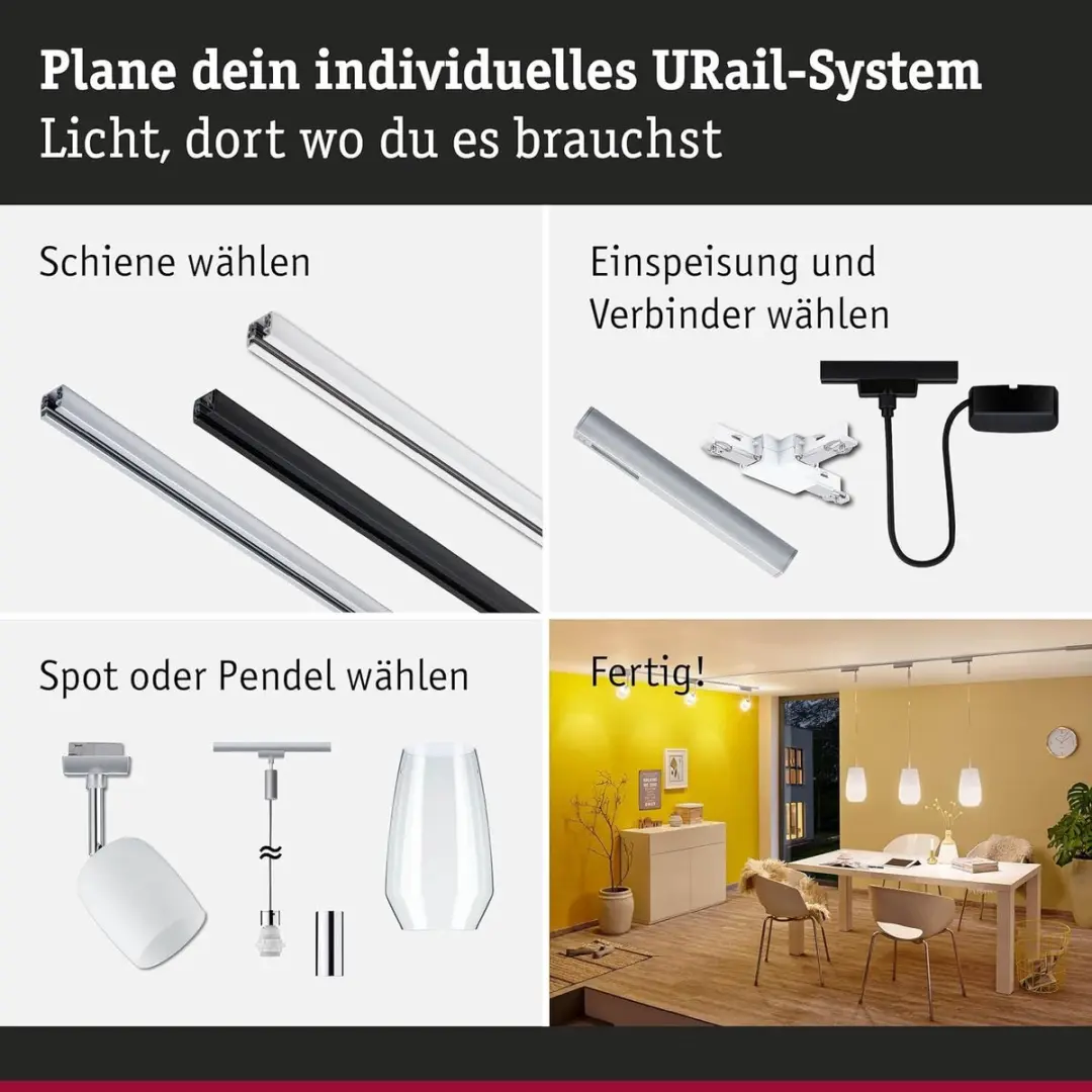 Paulmann URail Zigbee 3.0 Railadapter - Mat Chroom