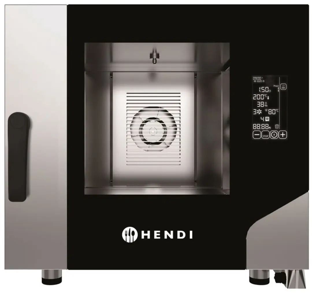 Hendi Convectiestoomoven RVS 73x84,9x70cm - 5x GN 1/1 - Zilver - 17,8cm Touchscreen