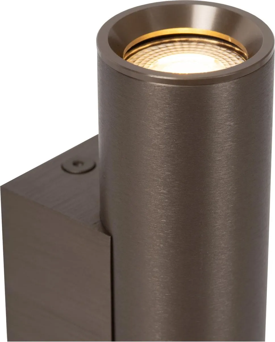Lucide Dupla Wandspot 2xGU10 - Koffie