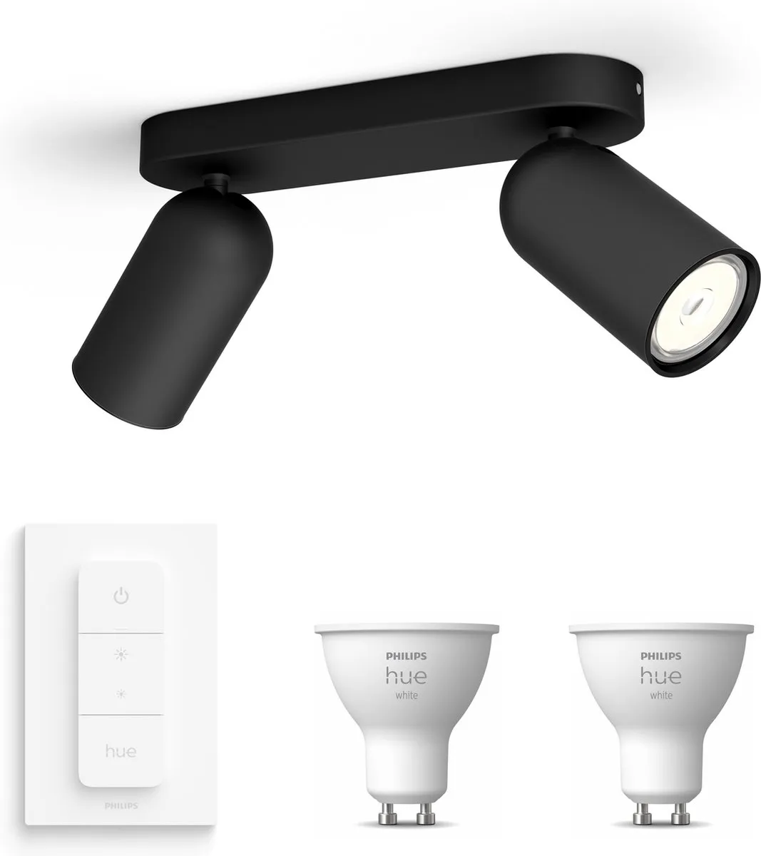 Philips Hue Pongee Opbouwspot Zwart