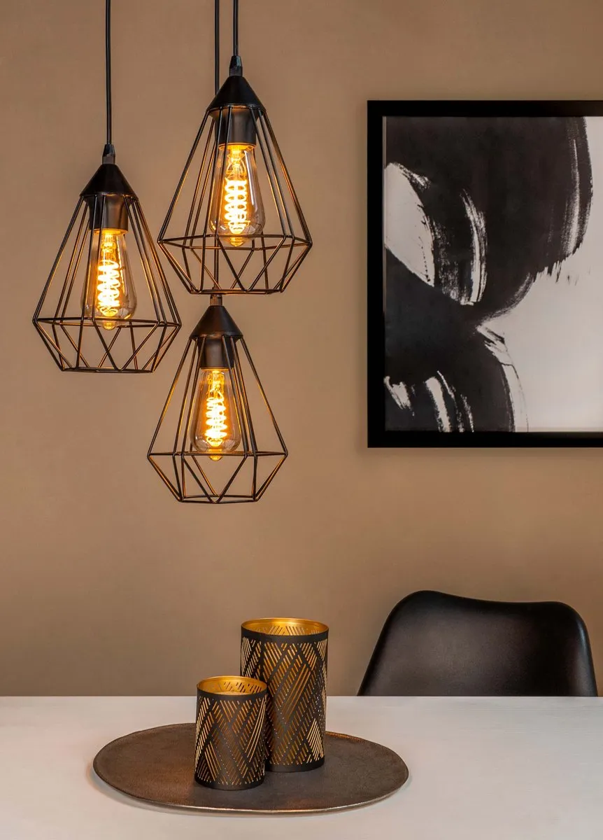 Eglo Tarbes Hanglamp E27 - Ø31cm - Zwart