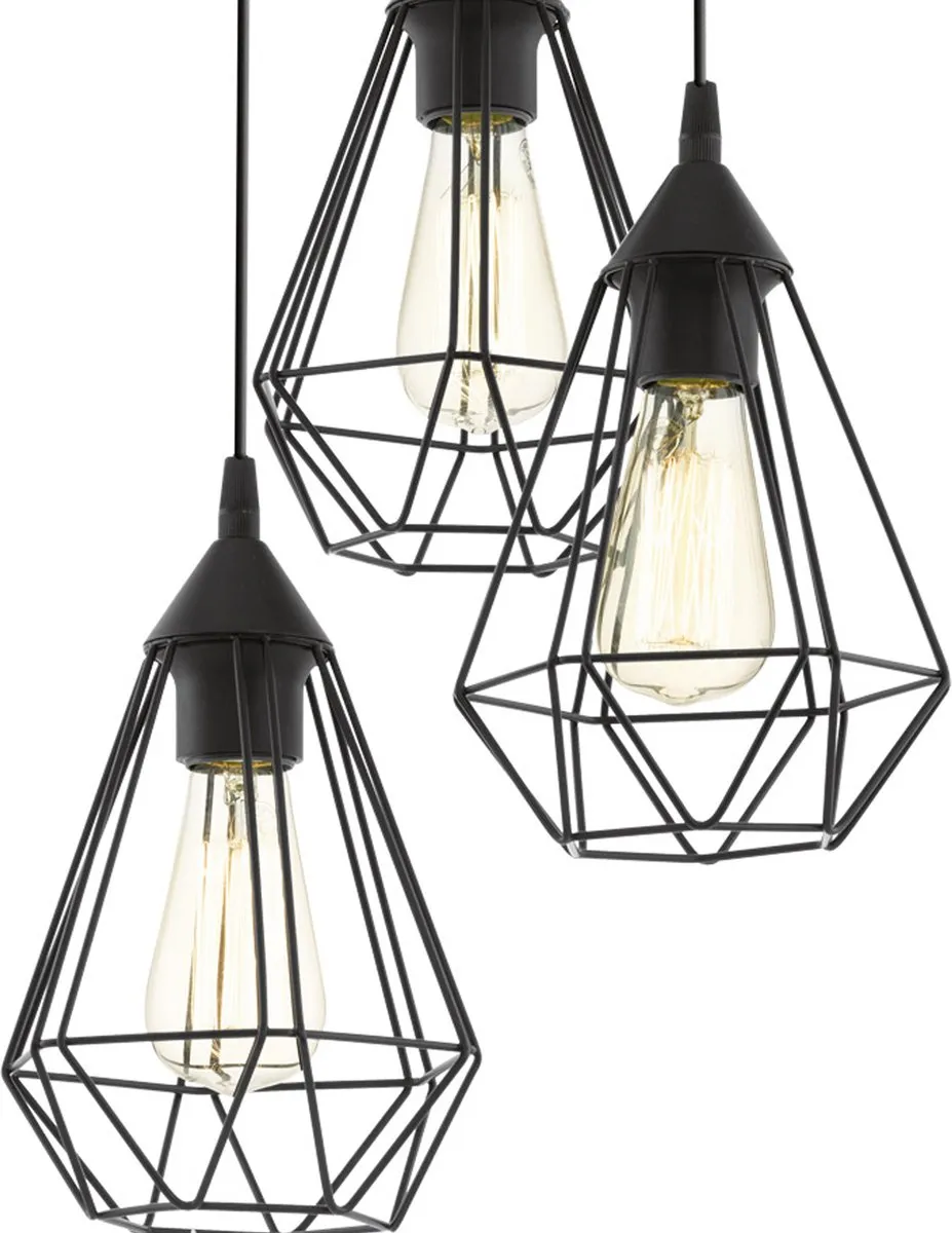 Eglo Tarbes Hanglamp E27 - Ø31cm - Zwart
