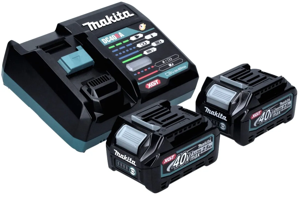Makita Power Source Kit 40V XGT - 2x BL4025 2,5Ah + DC40RA Snellader