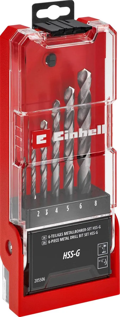 Einhell Borenset 6-delig HSS-G Silver