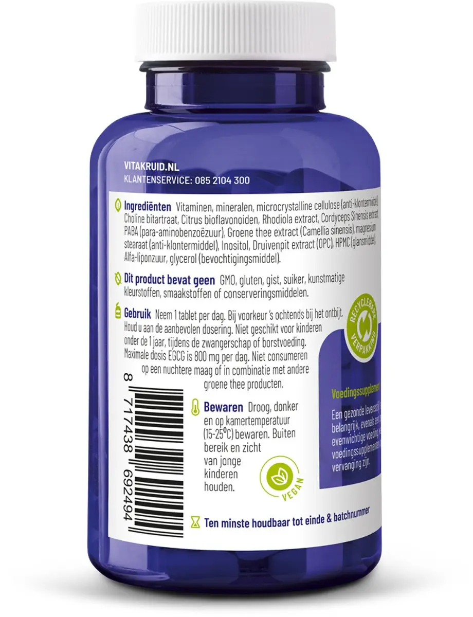 Vitakruid Vrouw Sport Multi Dag 90 tabletten