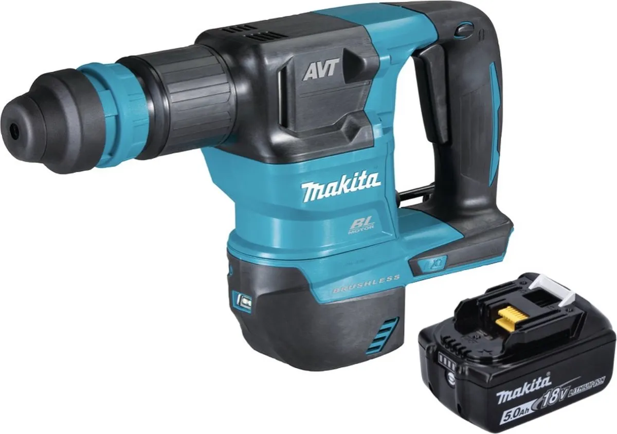 Makita DHK180T1 Accu-Beitelhamer 18V 3,1J SDS-Plus Brushless - 5,0Ah