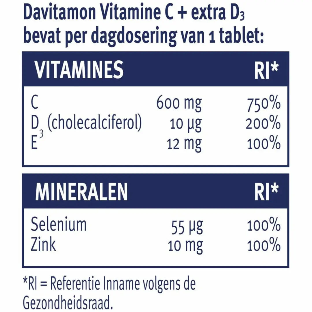 Davitamon Vitamine C Hoog Gedoseerd + D3 84 tabletten - 2 Stuks