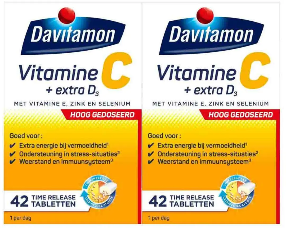 Davitamon Vitamine C Hoog Gedoseerd + D3 84 tabletten