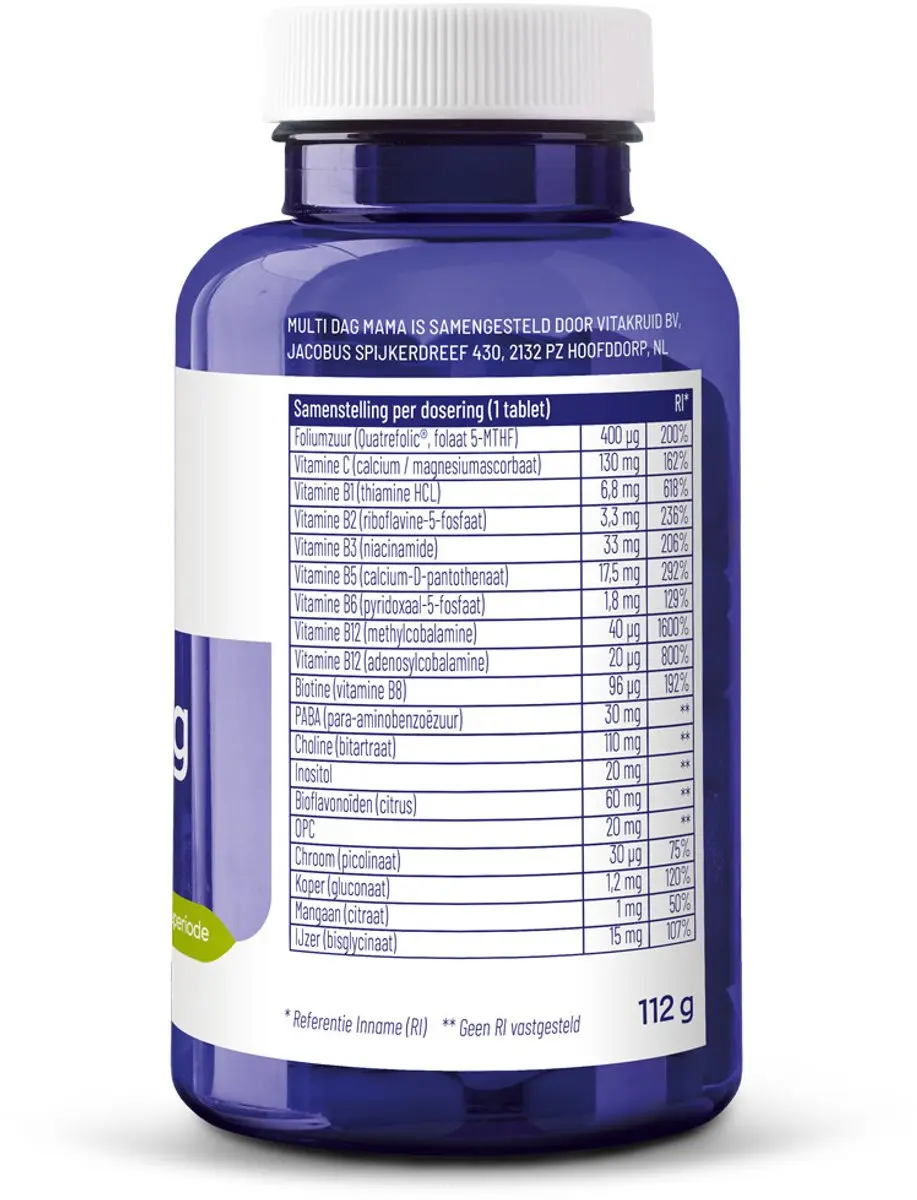Vitakruid Multi Dag Mama 180 tabletten