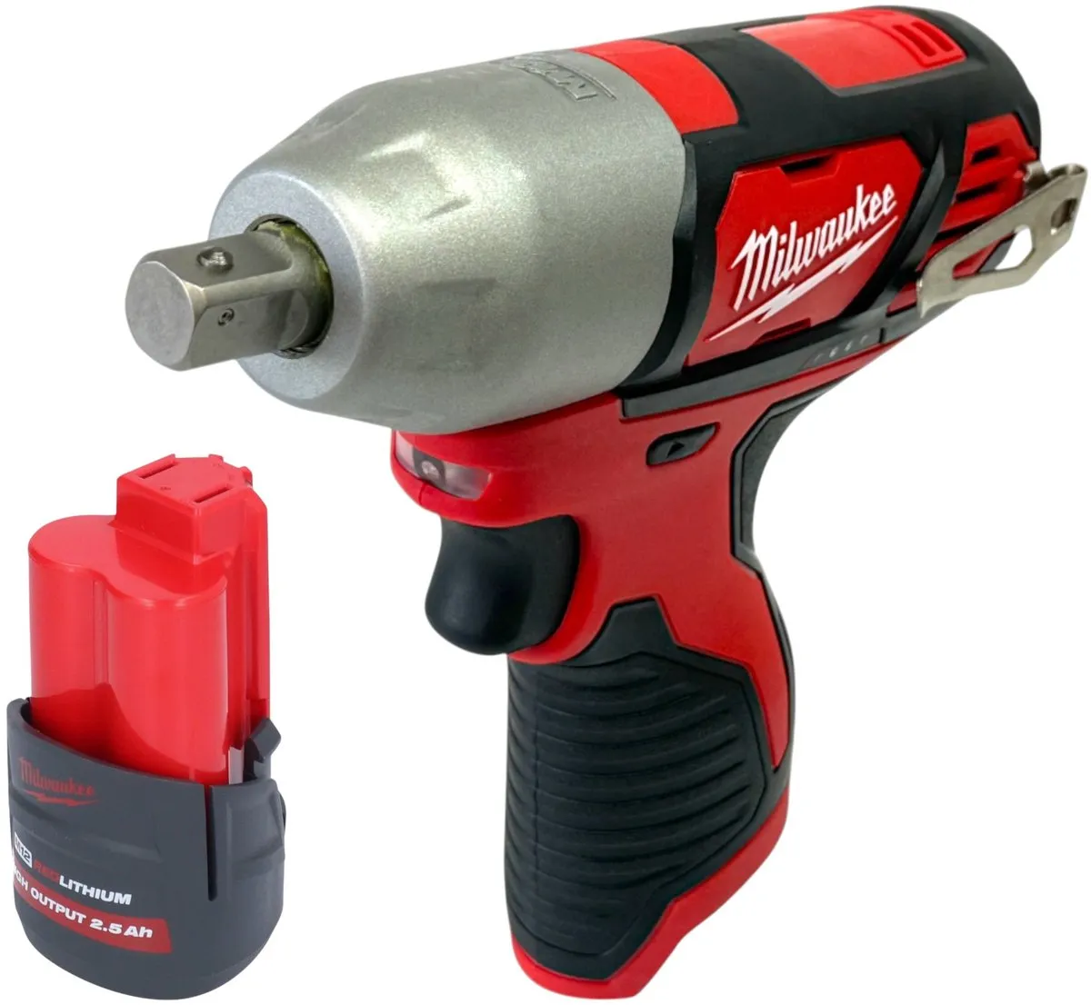 Milwaukee M12 BIW12-251 accu slagmoersleutel 12 V 138 Nm 1/2" + 1x oplaadbare accu 2,5 Ah - zonder oplader