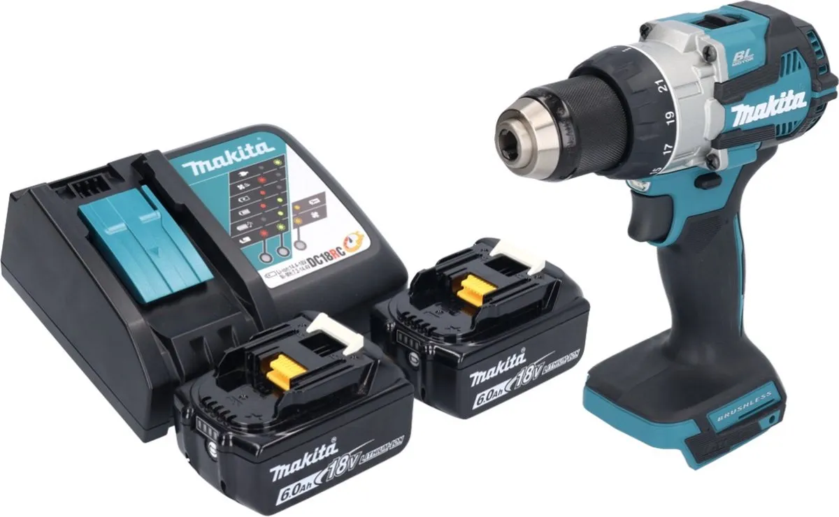 Makita DDF489RG Accuboormachine 18V 73Nm Borstelloos - 2x 6.0Ah Accu