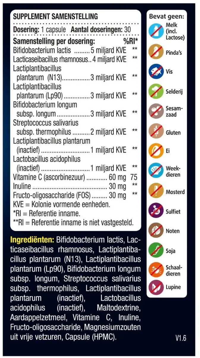 Lucovitaal Pre- Pro- Post Biotica 30 Capsules