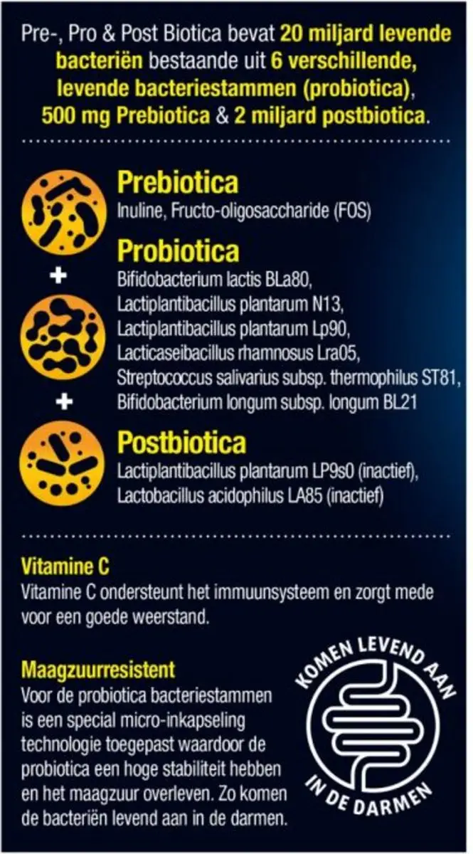 Lucovitaal Pre- Pro- Post Biotica 30 Capsules