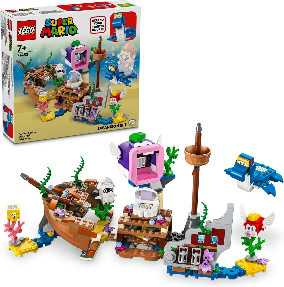 LEGO Super Mario Dorrie's Gezonken Scheepswrak 71432 - Uitbreidingsset