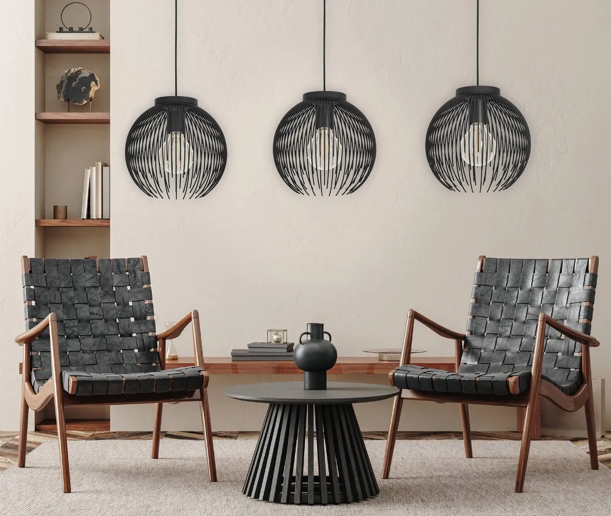 Eglo Venezuela-A Hanglamp E27 - 3 Lichtpunten - Zwart