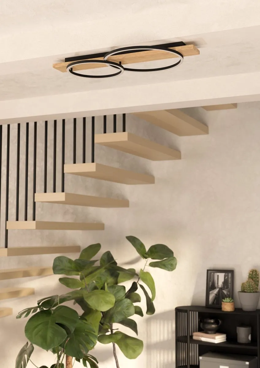 Eglo Boyal Plafondlamp LED 78cm - Bruin