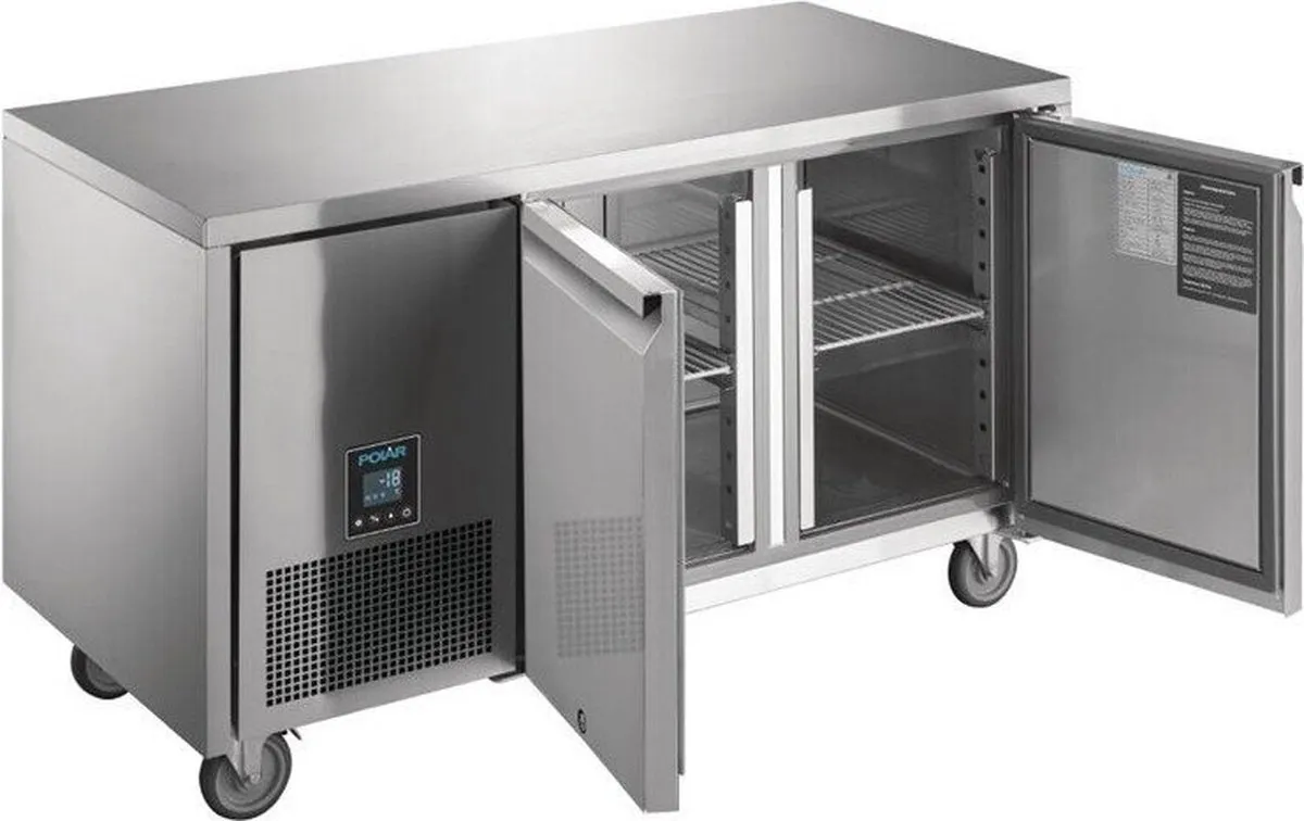 Polar U-Serie UA006 Tweedeurs Vrieswerkbank 267L - Grijs