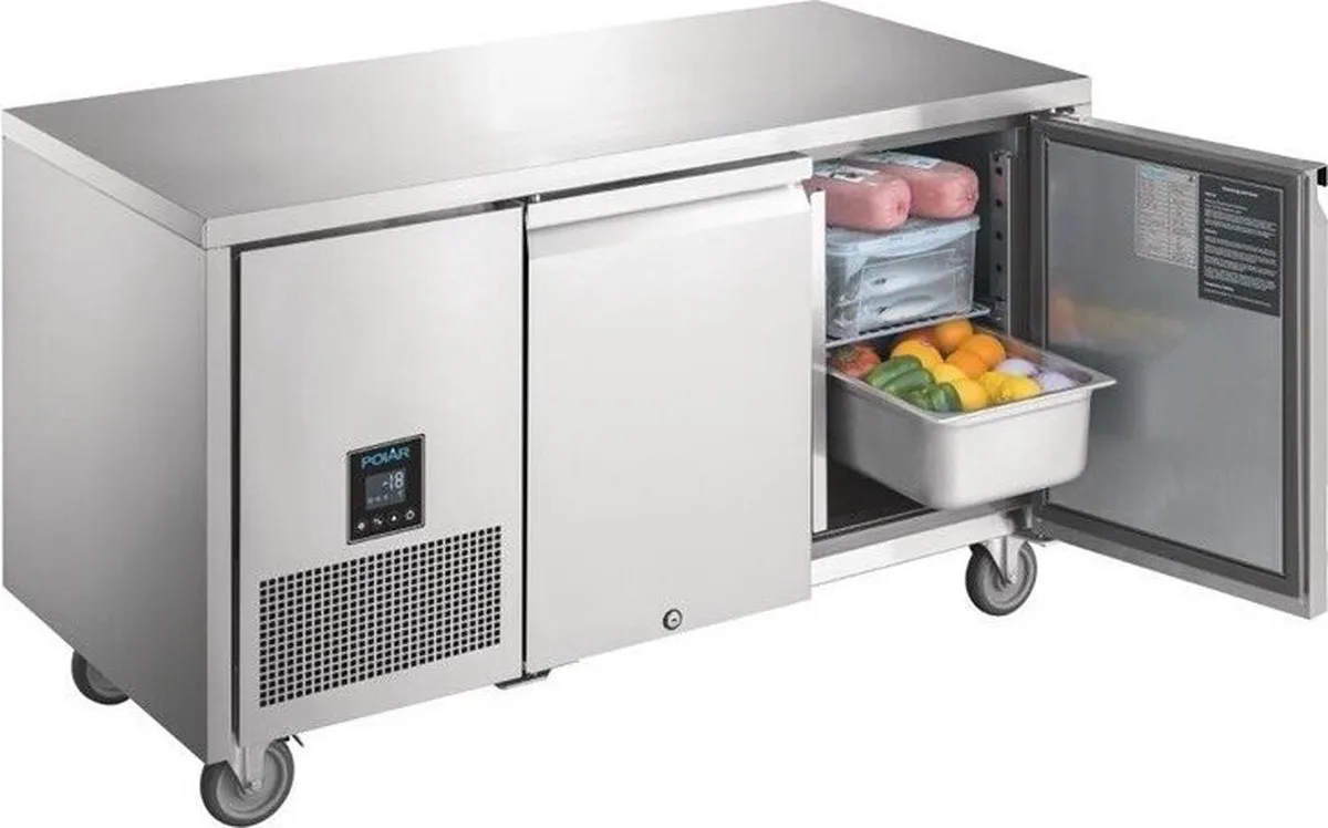 Polar U-Serie UA006 Tweedeurs Vrieswerkbank 267L - Grijs