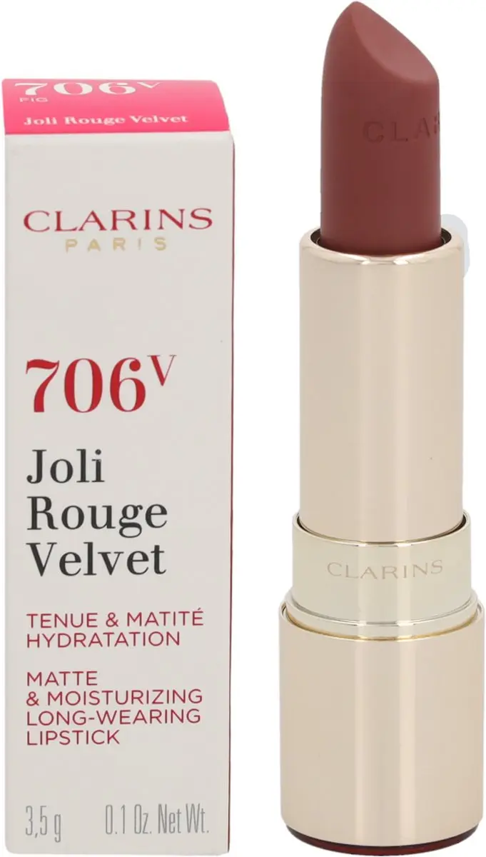 Clarins Joli Rouge Velvet Lipstick 706V Fig - 3.5 ml