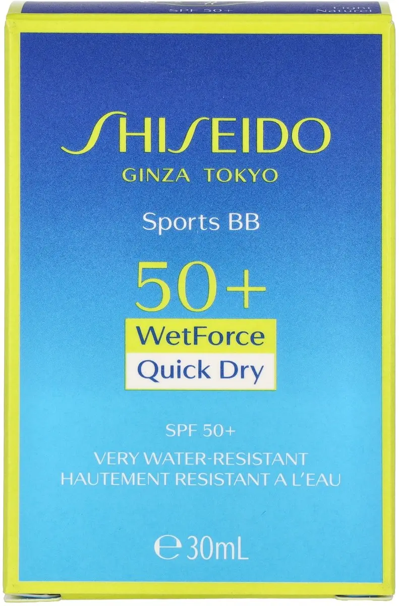 Shiseido WetForce Quick Dry Sports Zonnebrandcrème SPF50+ - 30ml - Lichte huidskleur